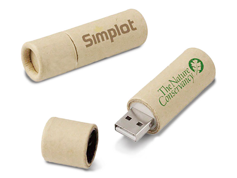usb round carton reciclado eco